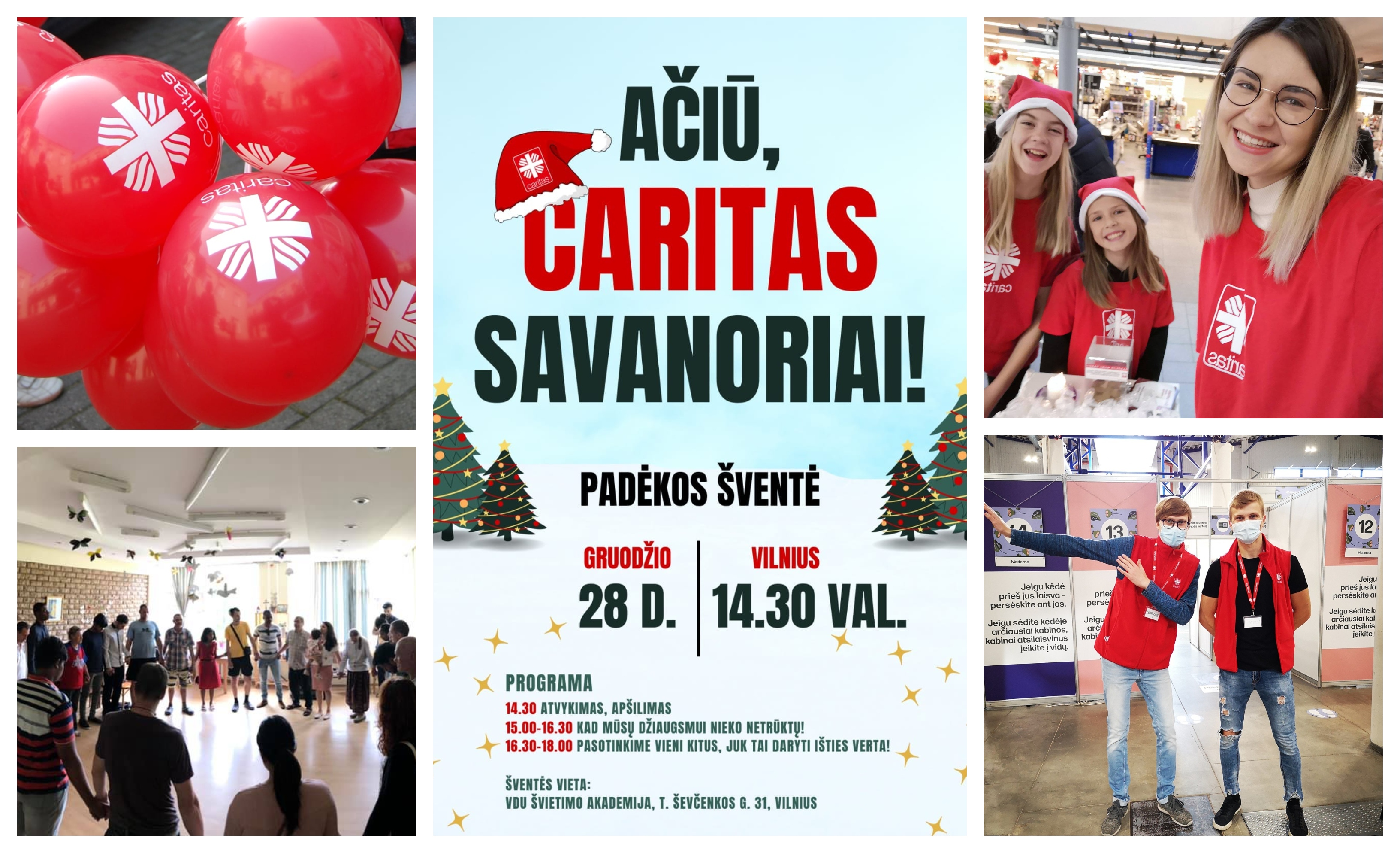 Caritas savanoriai, mes Jūsų laukiame Vilniuje, gruodžio 28 d.